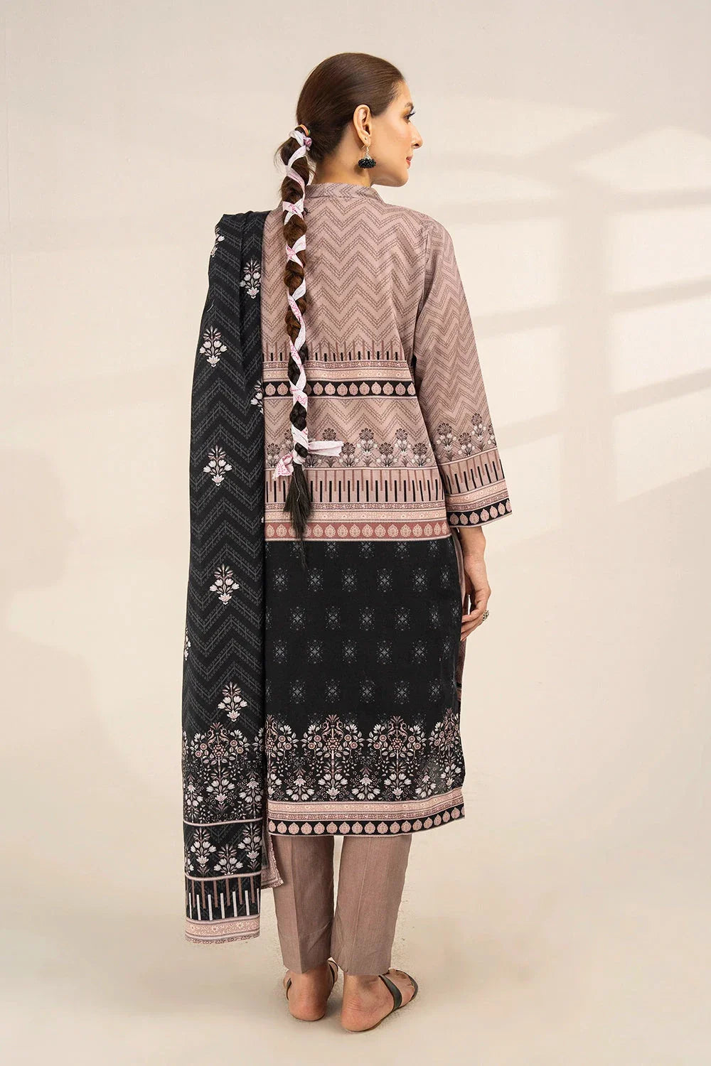 2PC Unstitched Printed Lawn Shirt and Dupatta KSD-3393 Printed KHAS STORES