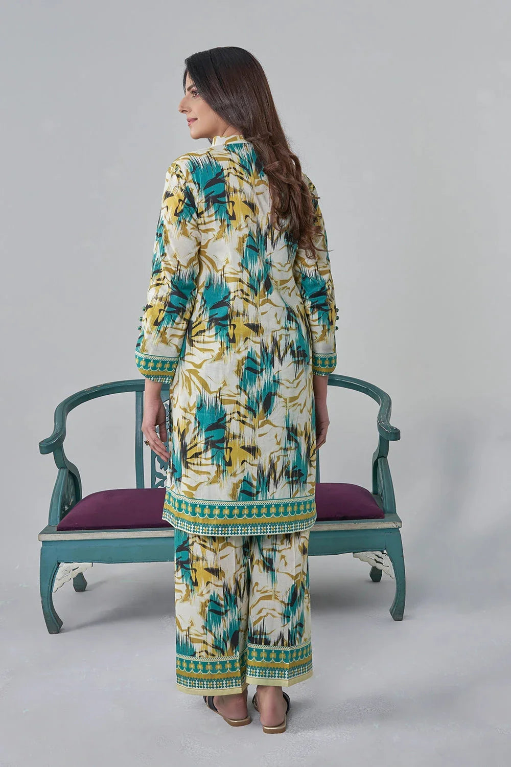 2PC Unstitched Printed Lawn Shirt and Trouser KST-3117 Printed KHAS STORES