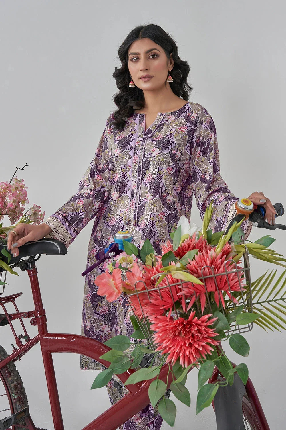 2PC Unstitched Printed Lawn Shirt and Trouser KST-3119 Printed KHAS STORES
