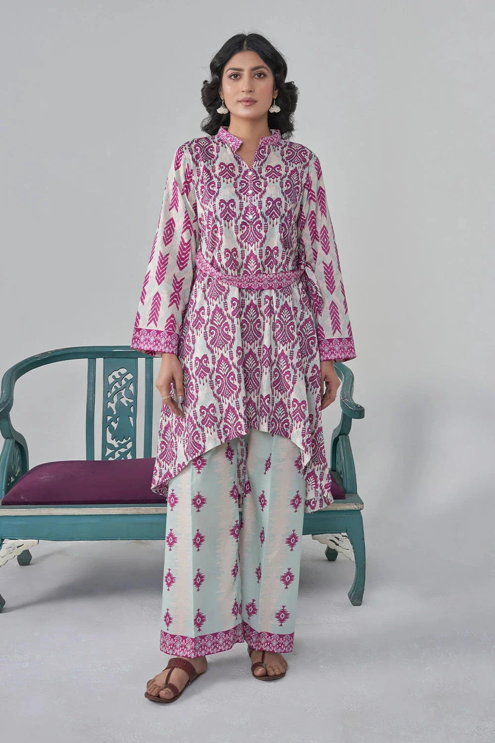2PC Unstitched Printed Lawn Shirt and Trouser KST-3121 Printed KHAS STORES