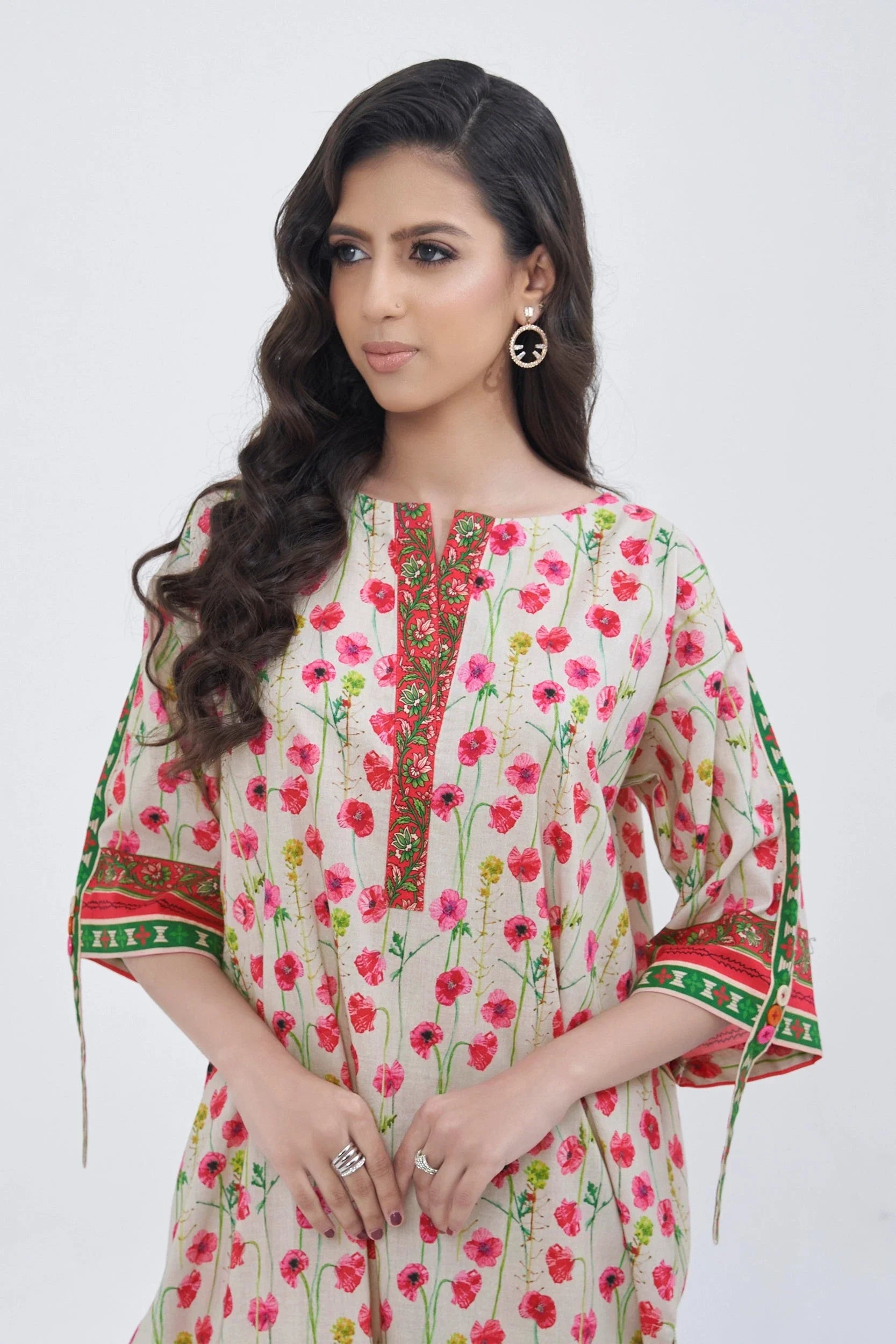 2PC Unstitched Printed Lawn Shirt and Trouser KST-3127 Printed KHAS STORES