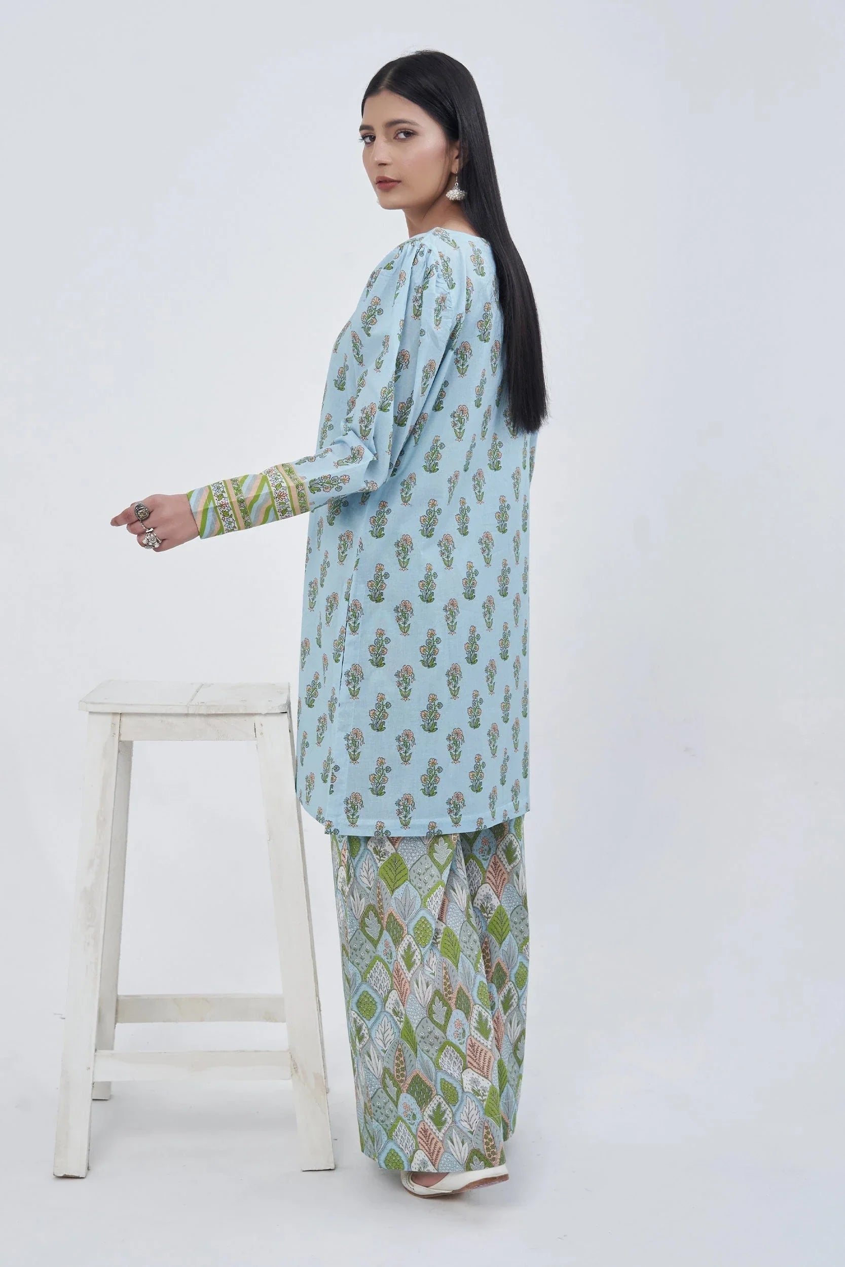 2PC Unstitched Printed Lawn Shirt and Trouser KST-3134 Printed KHAS STORES