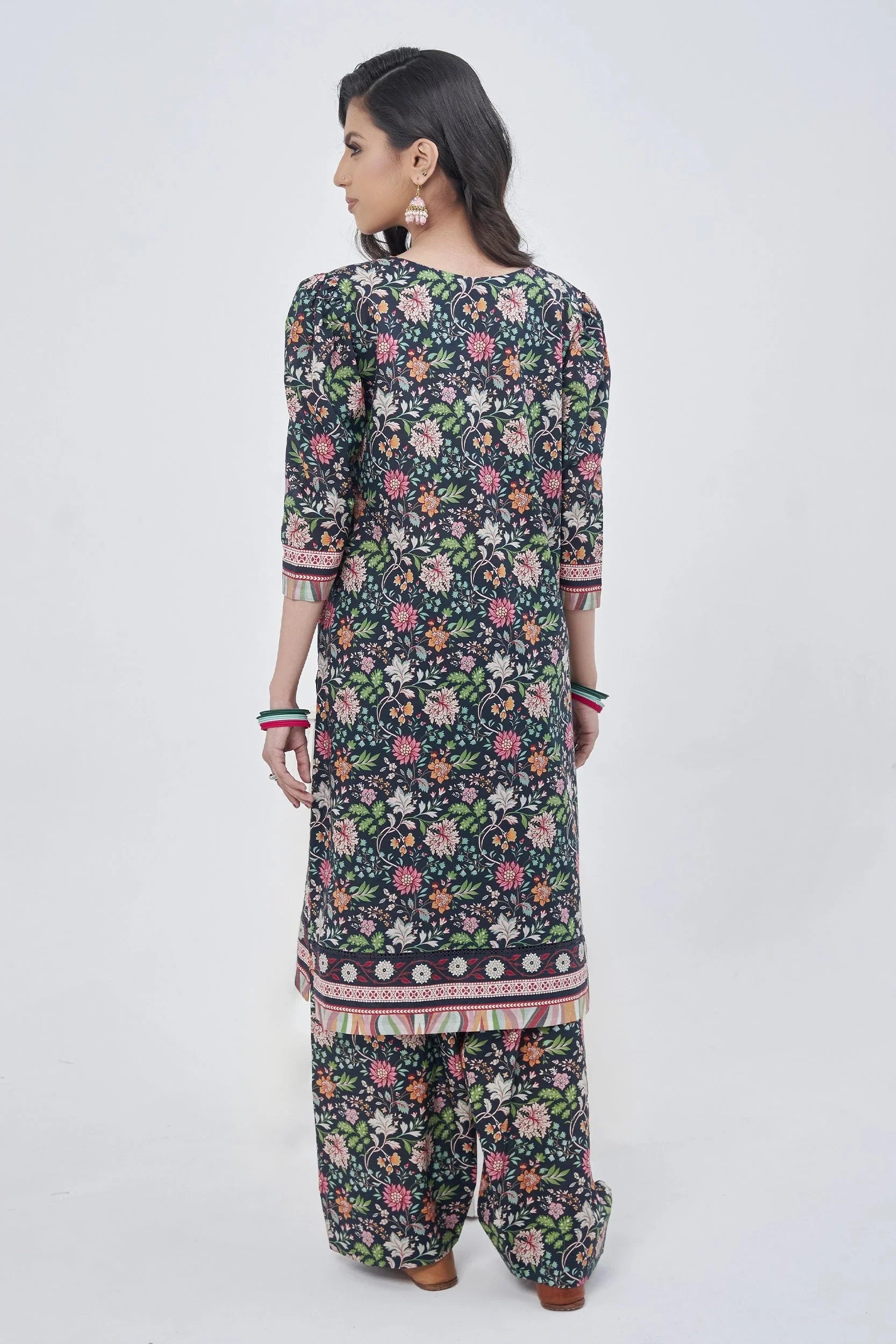 2PC Unstitched Printed Lawn Shirt and Trouser KST-3135 Printed KHAS STORES
