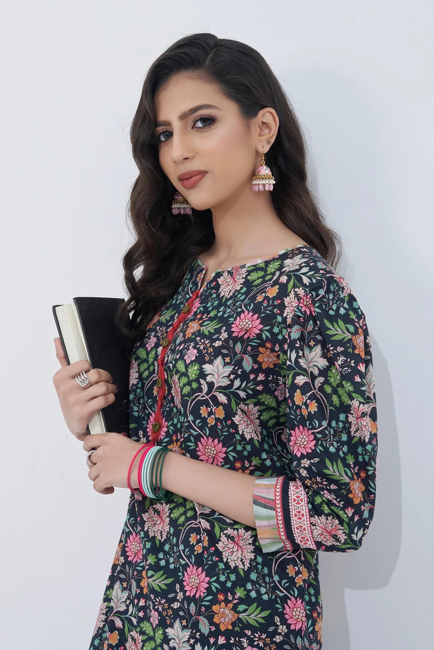 2PC Unstitched Printed Lawn Shirt and Trouser KST-3135 Printed KHAS STORES