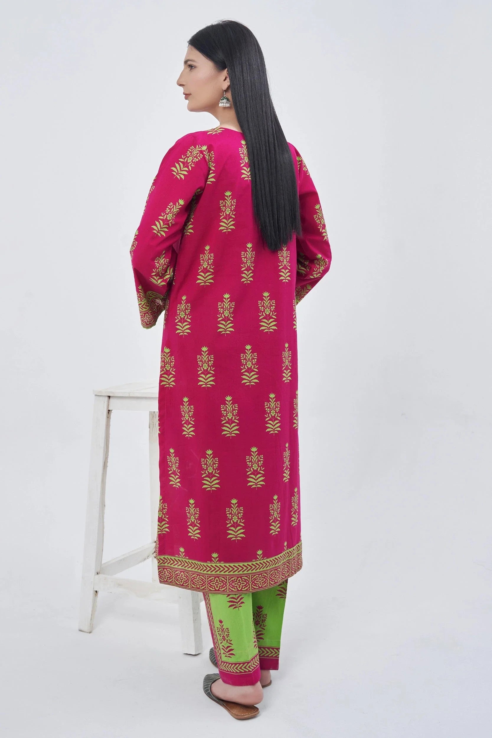 2PC Unstitched Printed Lawn Shirt and Trouser KST-3136 Printed KHAS STORES