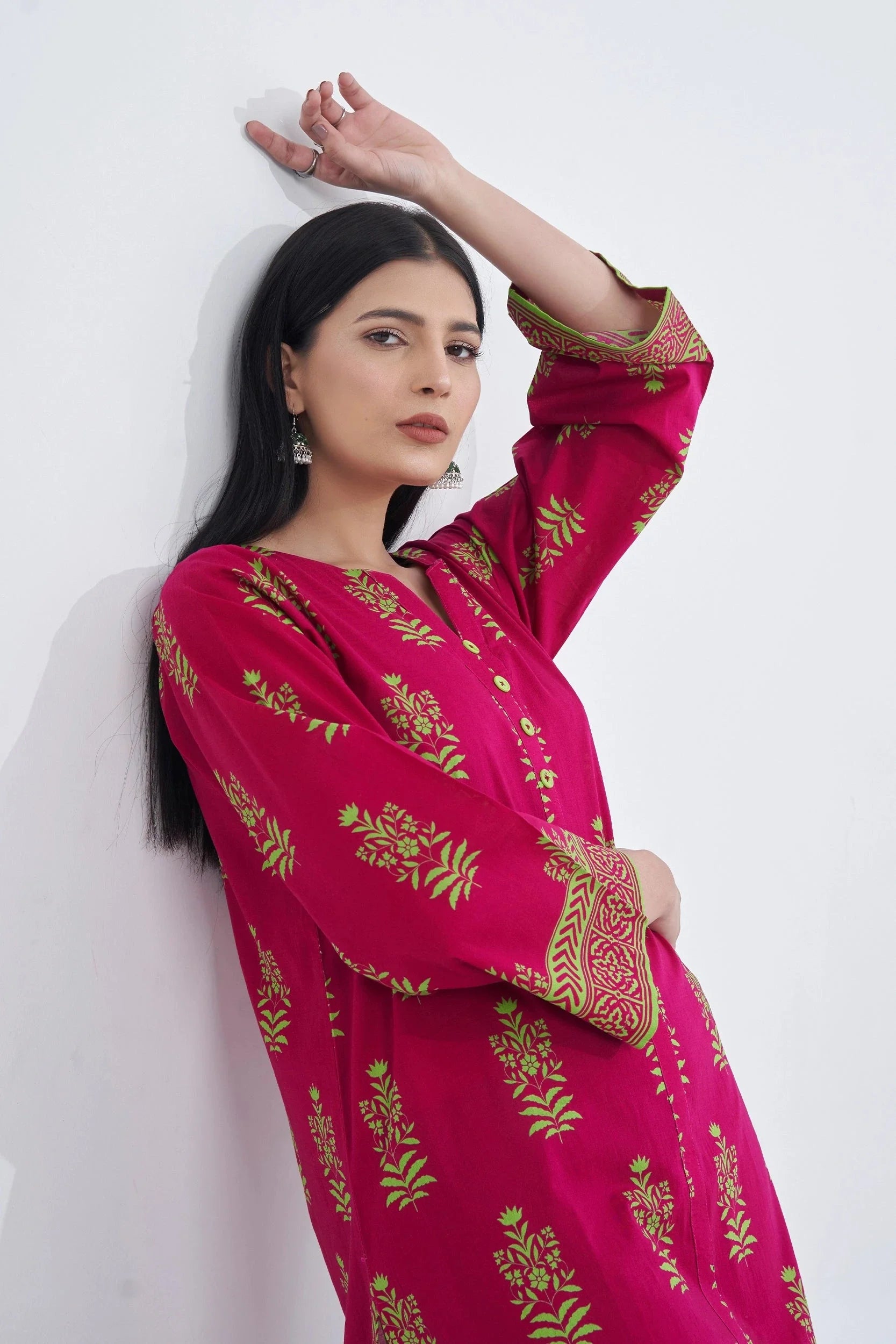 2PC Unstitched Printed Lawn Shirt and Trouser KST-3136 Printed KHAS STORES