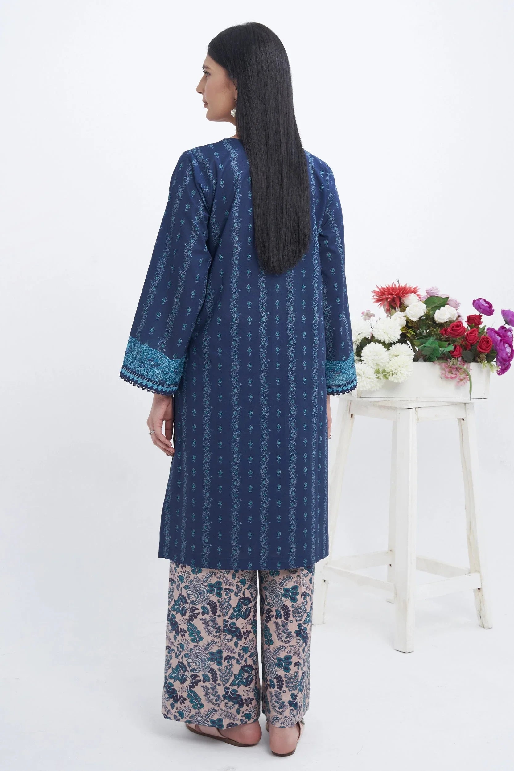 2PC Unstitched Printed Lawn Shirt and Trouser KST-3137 Printed KHAS STORES