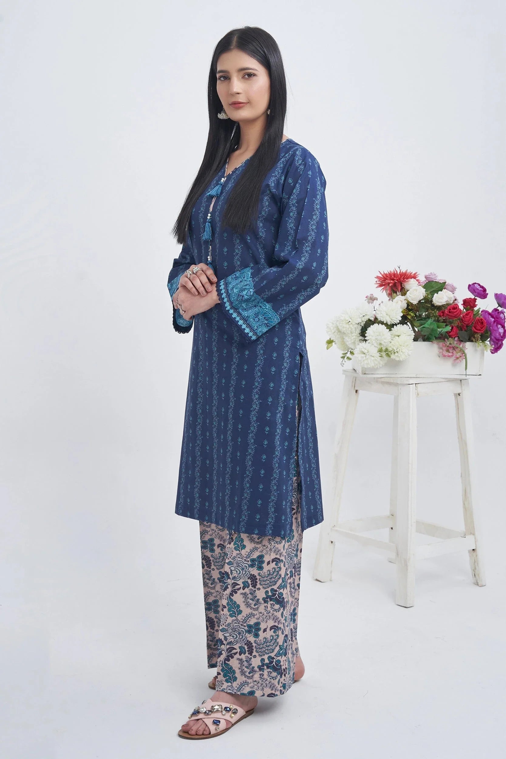 2PC Unstitched Printed Lawn Shirt and Trouser KST-3137 Printed KHAS STORES