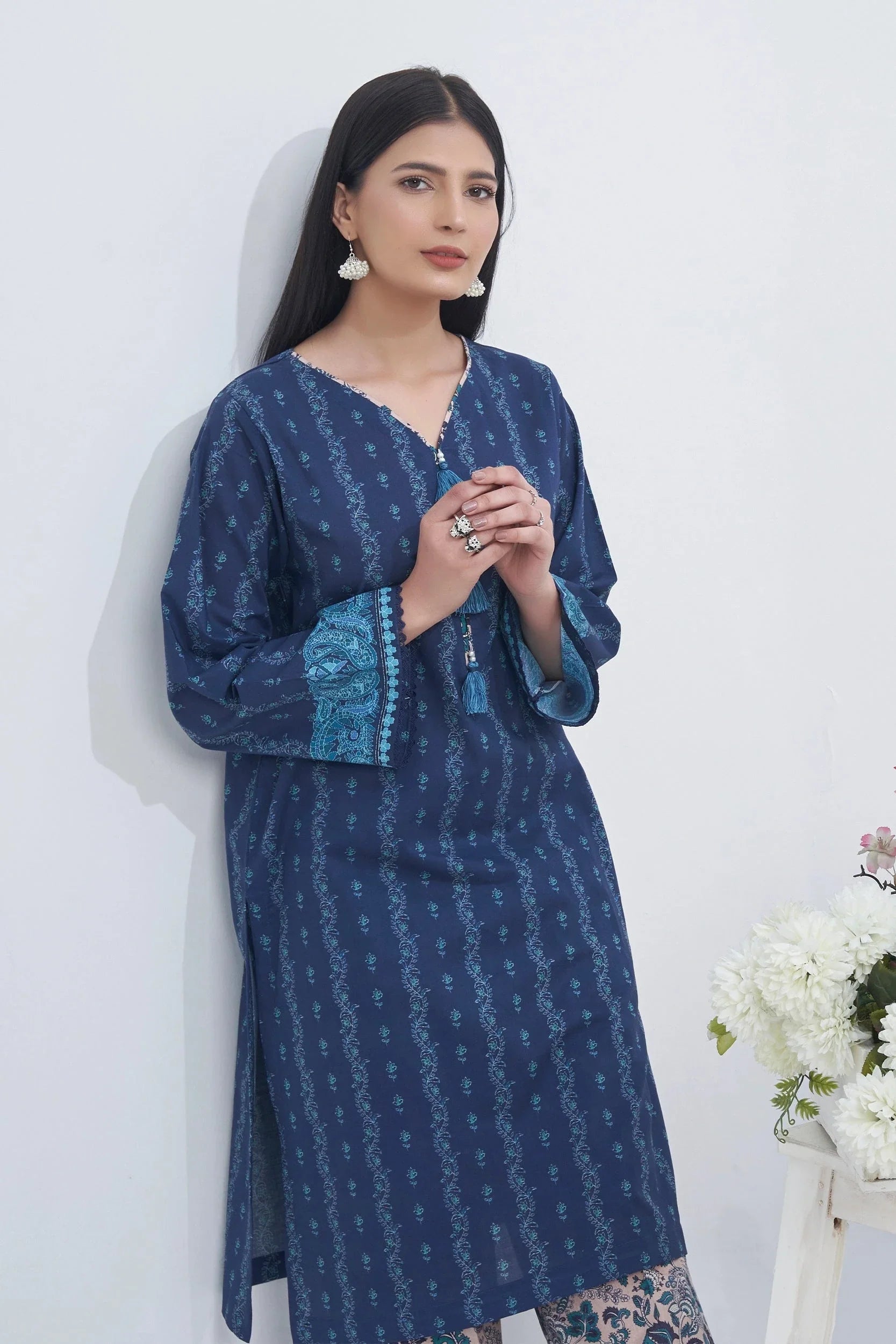 2PC Unstitched Printed Lawn Shirt and Trouser KST-3137 Printed KHAS STORES