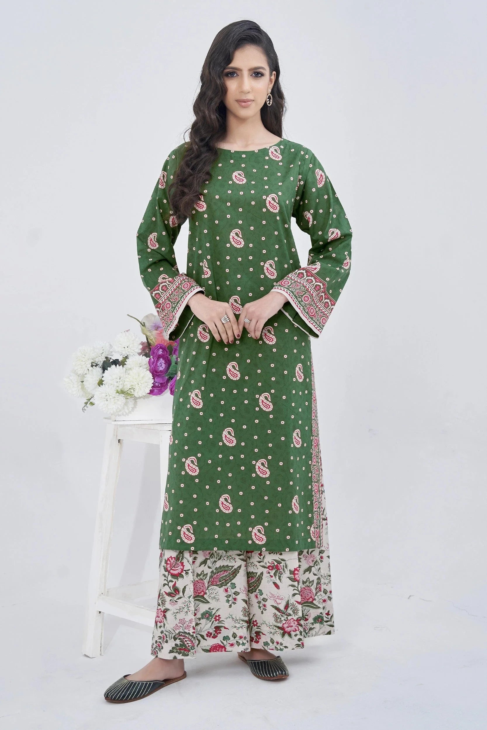 2PC Unstitched Printed Lawn Shirt and Trouser KST-3139 Printed KHAS STORES