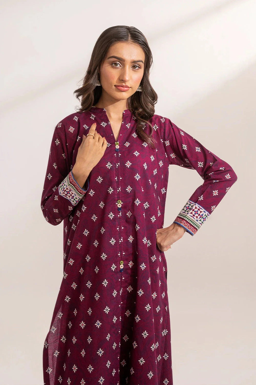 2PC Unstitched Printed Lawn Shirt and Trouser KST-3238 Printed KHAS STORES