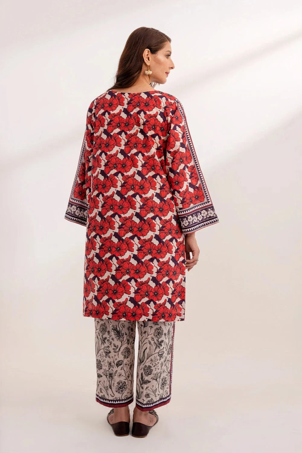 2PC Unstitched Printed Lawn Shirt and Trouser KST-3242 Printed KHAS STORES