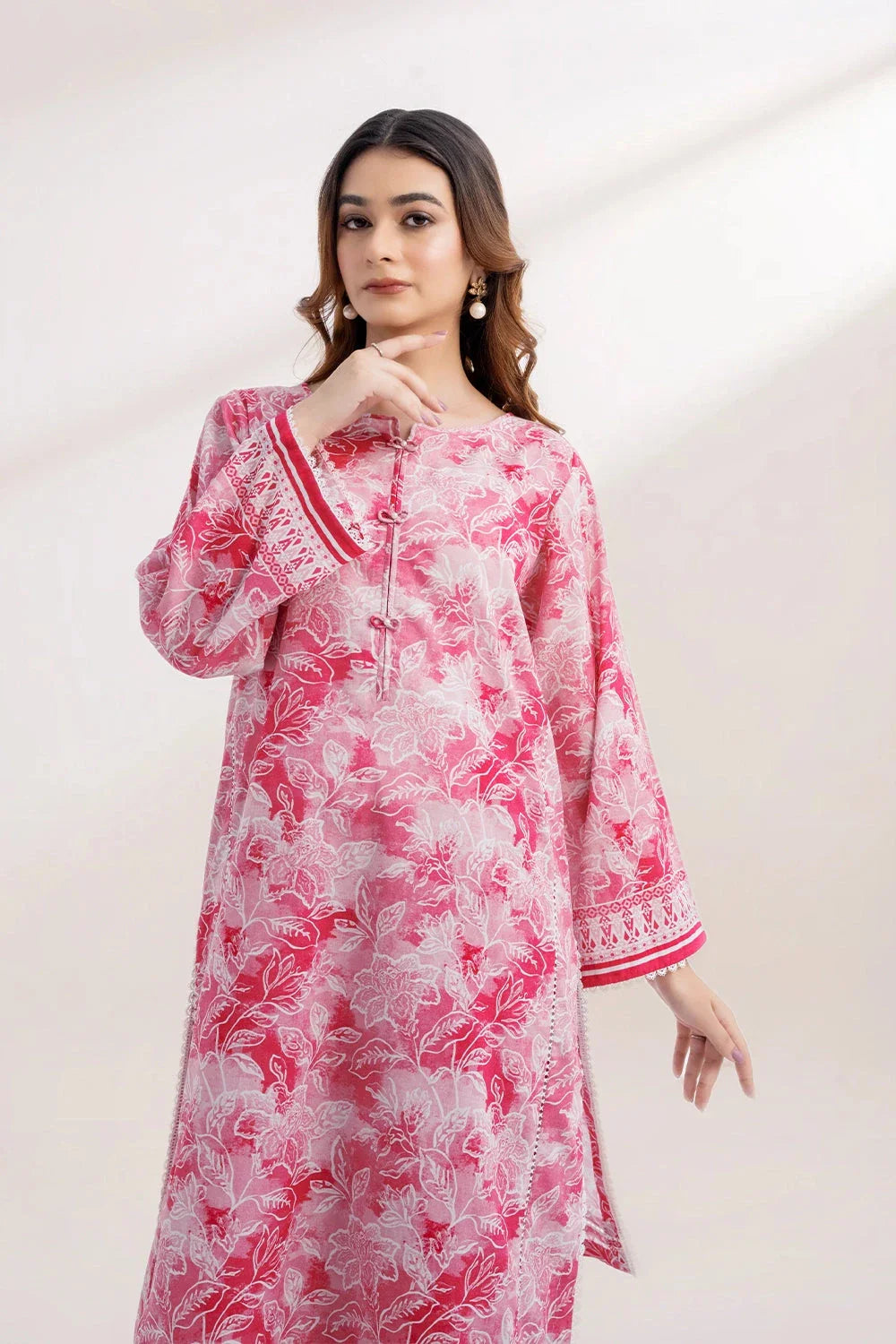 2PC Unstitched Printed Lawn Shirt and Trouser KST-3245 Printed KHAS STORES