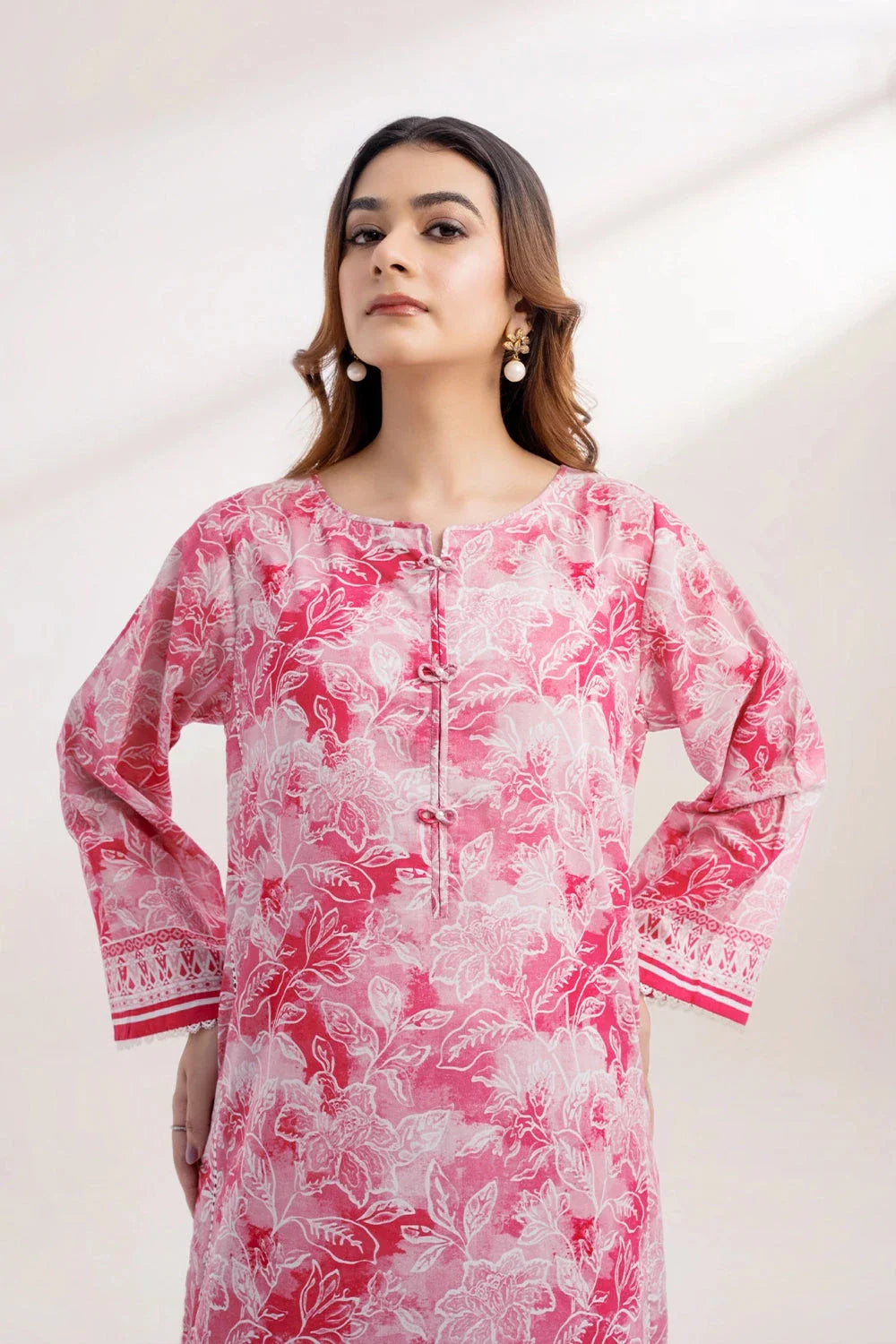 2PC Unstitched Printed Lawn Shirt and Trouser KST-3245 Printed KHAS STORES