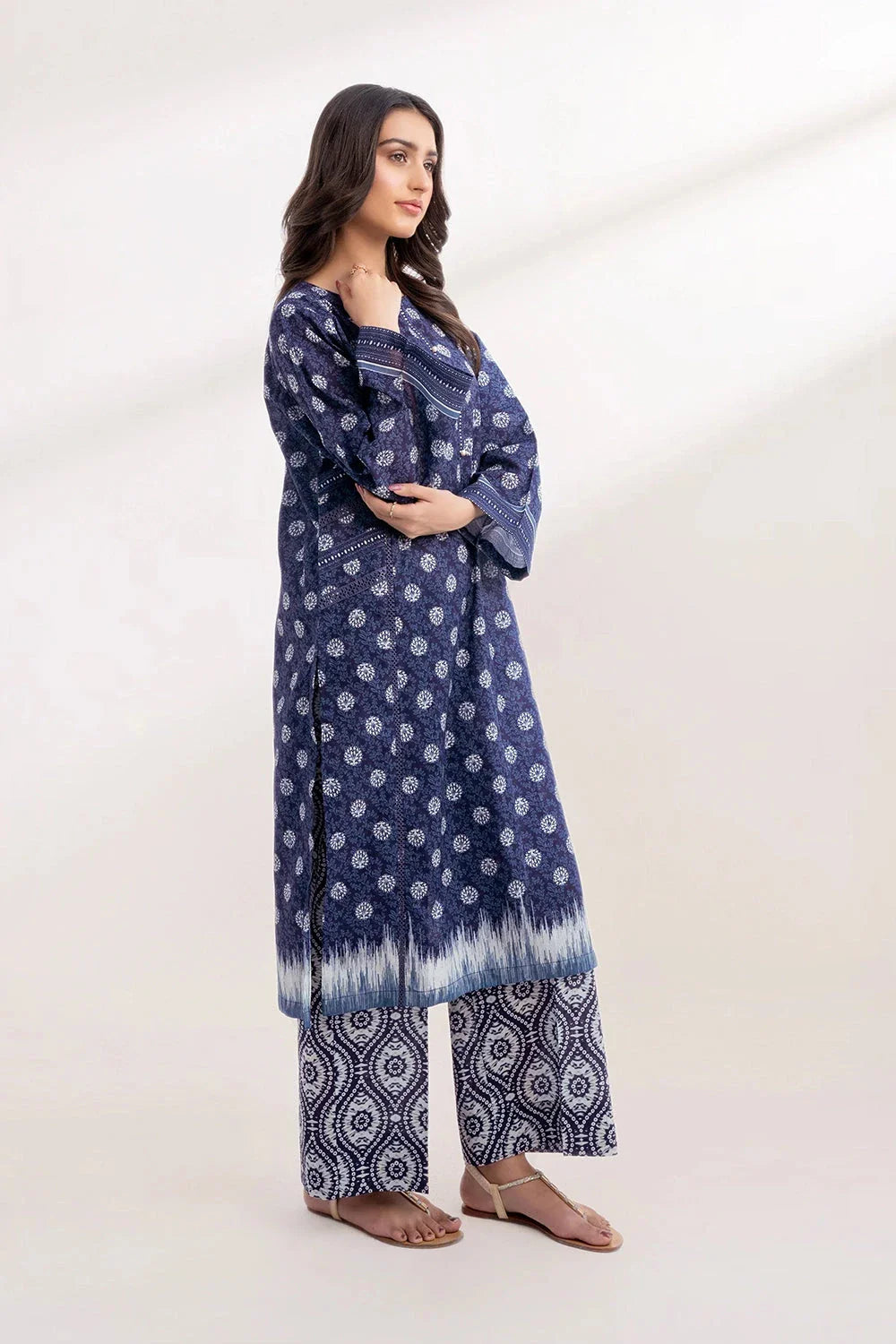 2PC Unstitched Printed Lawn Shirt and Trouser KST-3247 Printed KHAS STORES