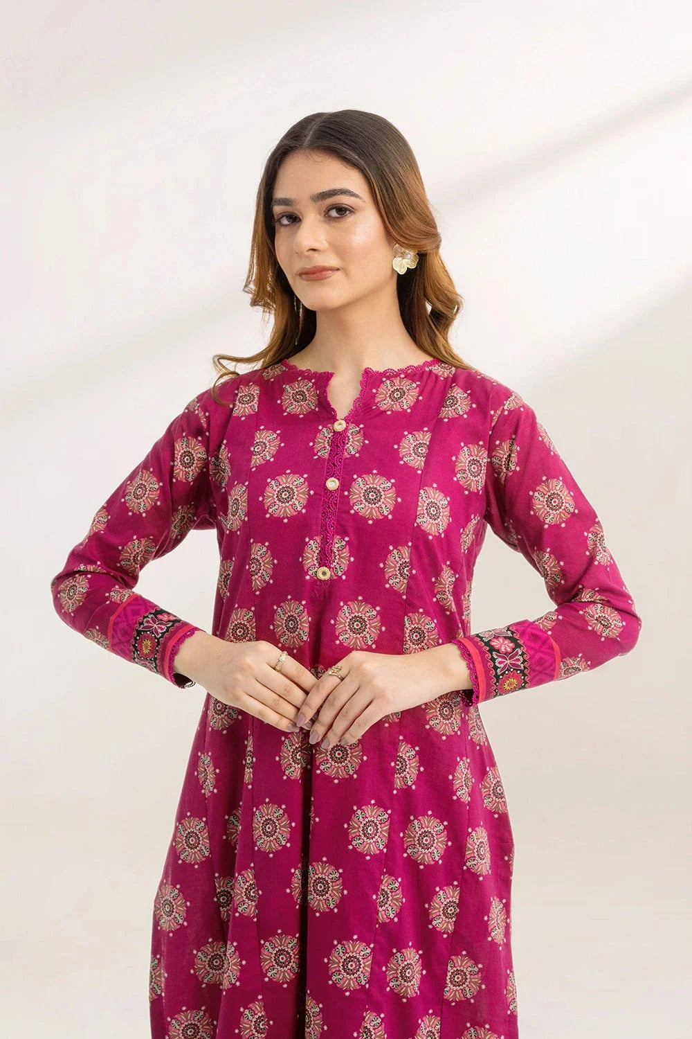 2PC Unstitched Printed Lawn Shirt and Trouser KST-3249 Printed KHAS STORES