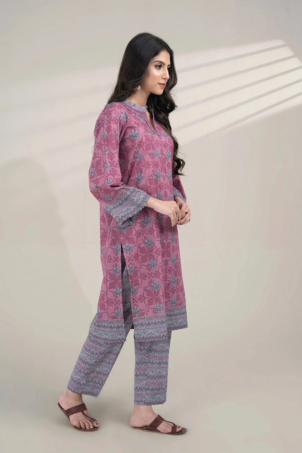2PC Unstitched Printed Lawn Shirt and Trouser KST-3255 Printed KHAS STORES