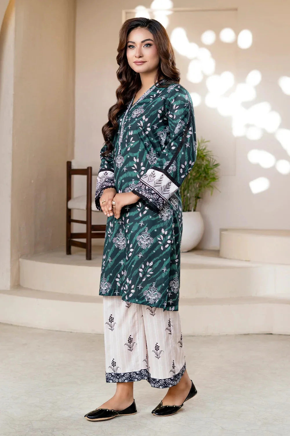 2PC Unstitched Printed Lawn Shirt and Trouser KST-4028 Printed KHAS STORES