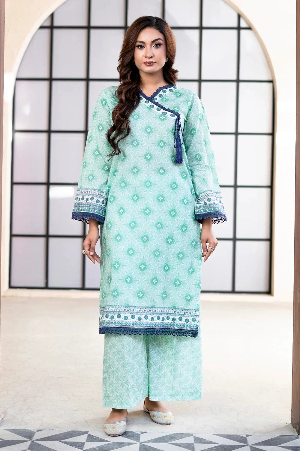 2PC Unstitched Printed Lawn Shirt and Trouser KST-4067 Printed KHAS STORES