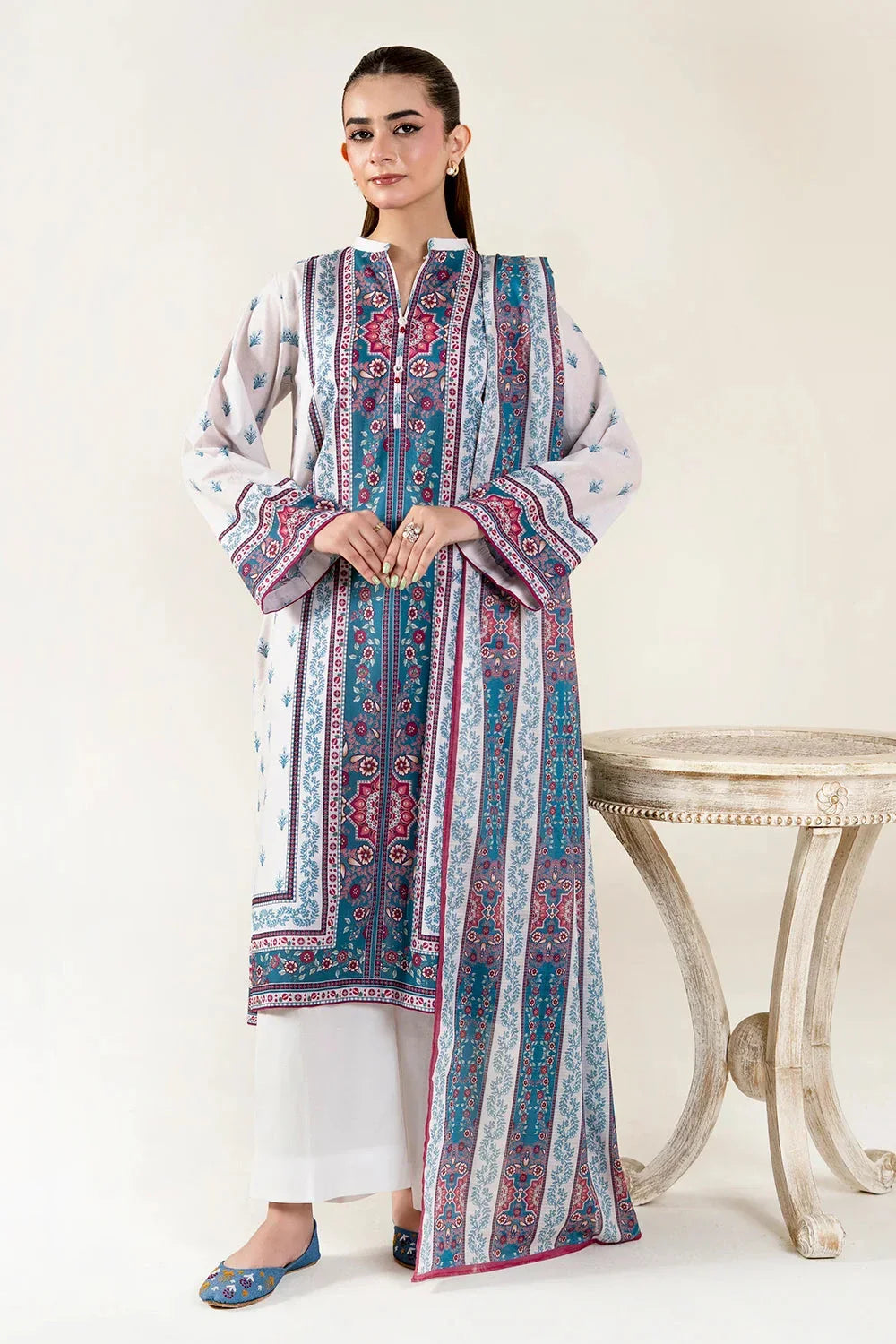 2PC Unstitched Printed Lawn Shirt & Dupatta | KSD-4058 Printed KHAS STORES