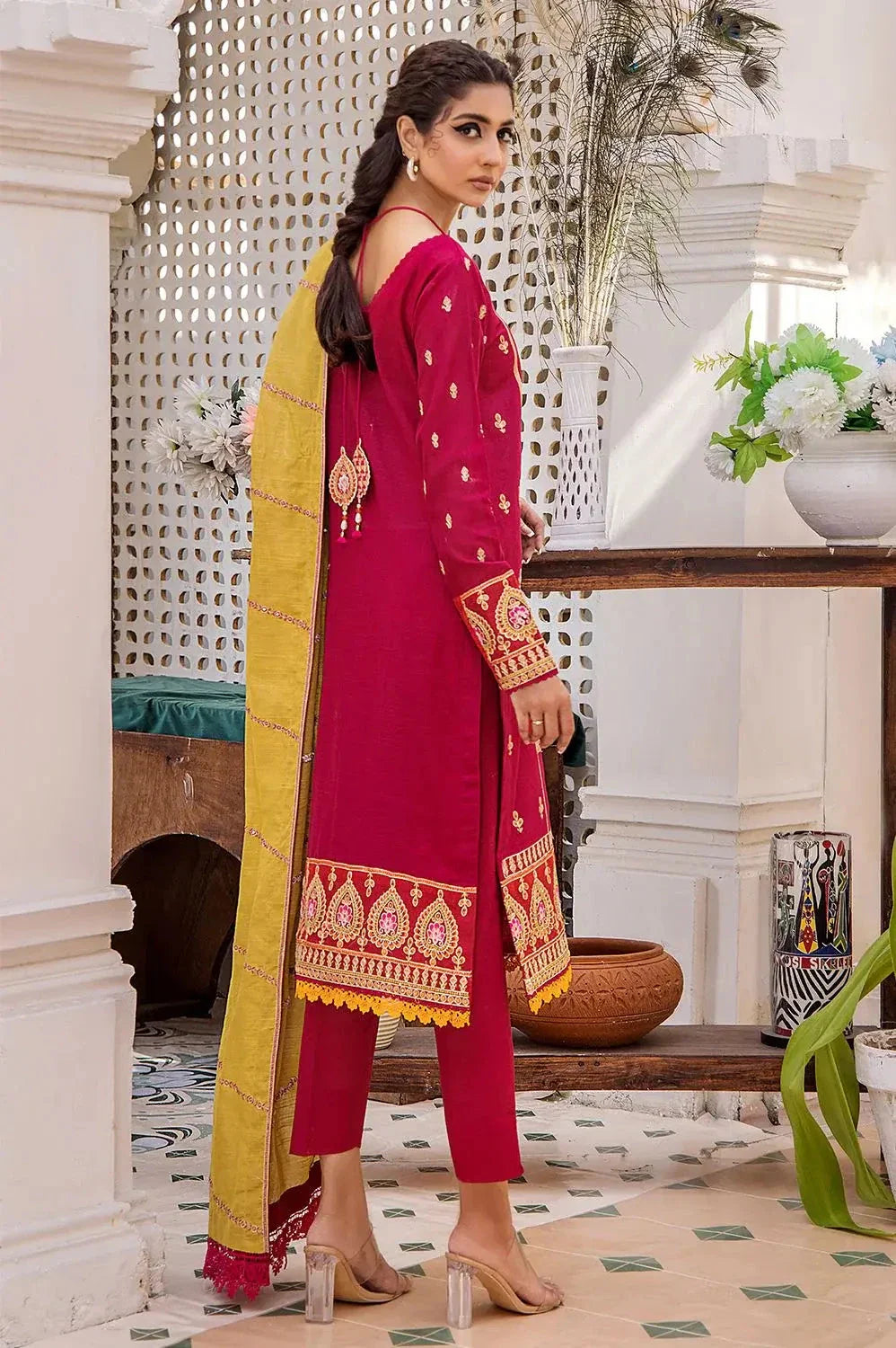 3 Pcs Unstitched Emb Khaddar Suit KKE-1618 KHAS STORES