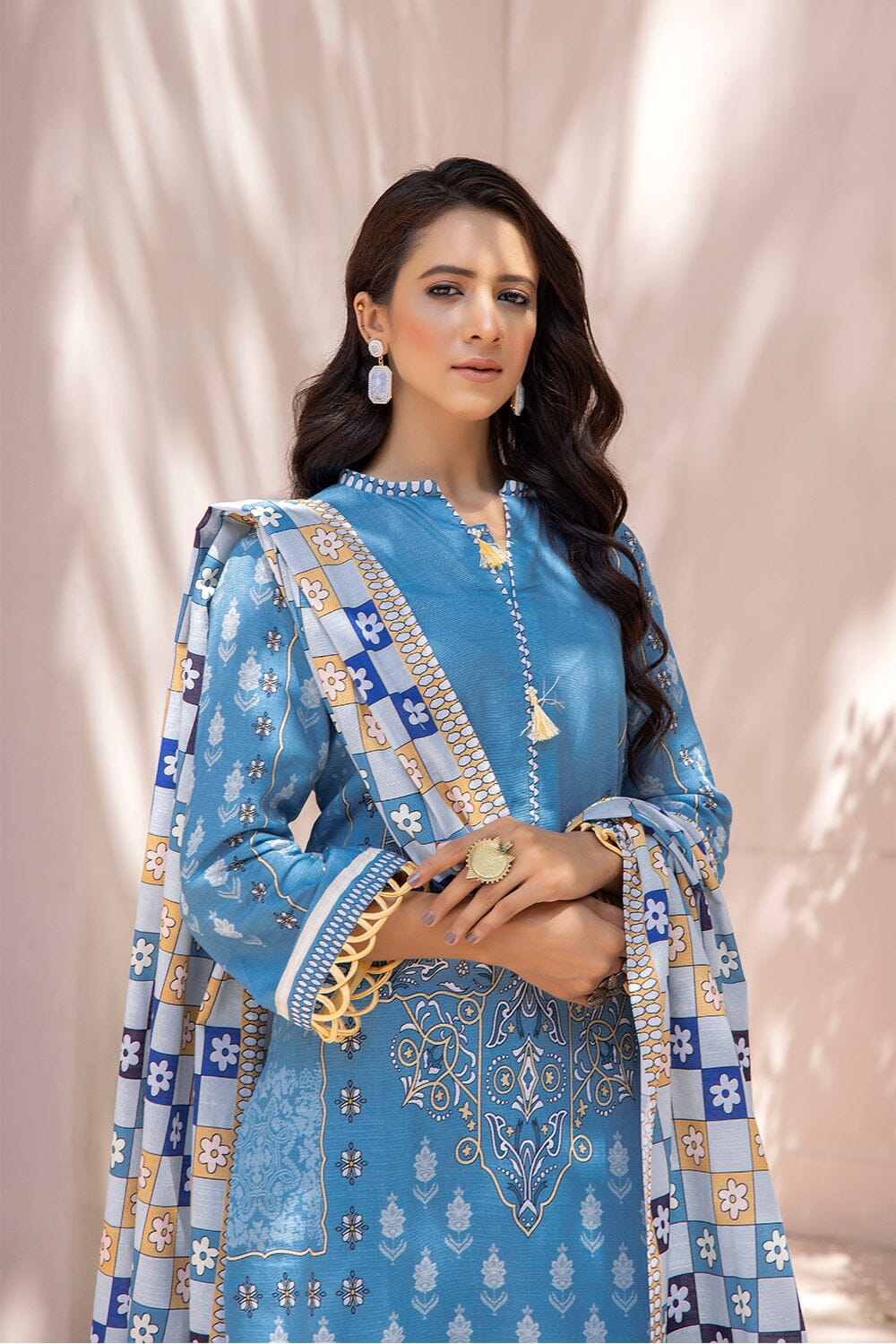 3 Pcs unstitched Khaddar SUIT KKH-2208 KHAS STORES