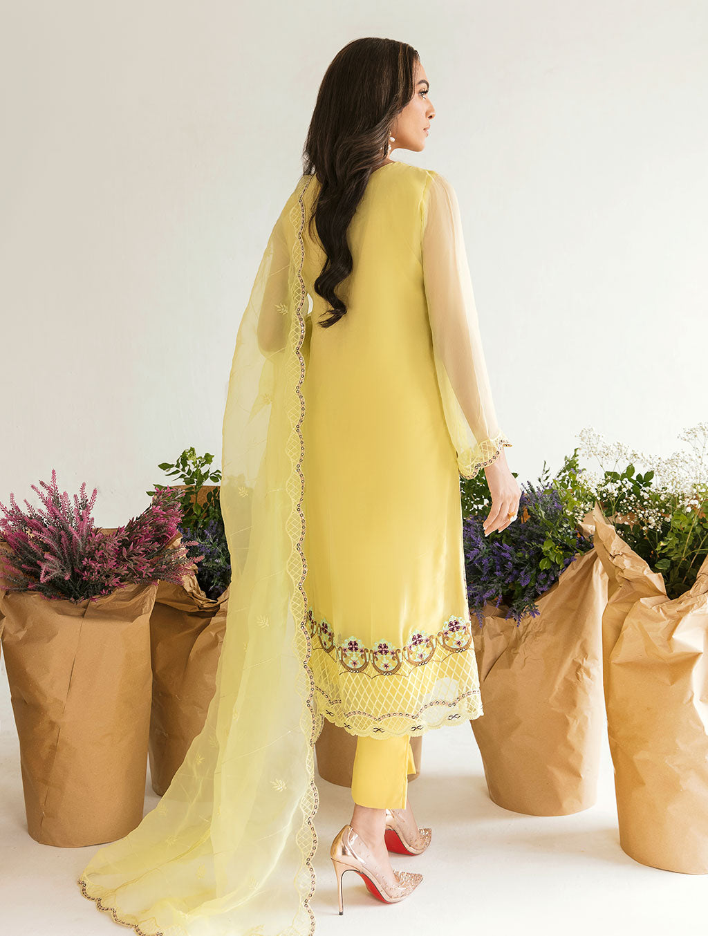 3 Piece Unstitched Chiffon Suit KNAC-1155 Chiffon Collection 2022-Volume 2 FASUNSLAD
