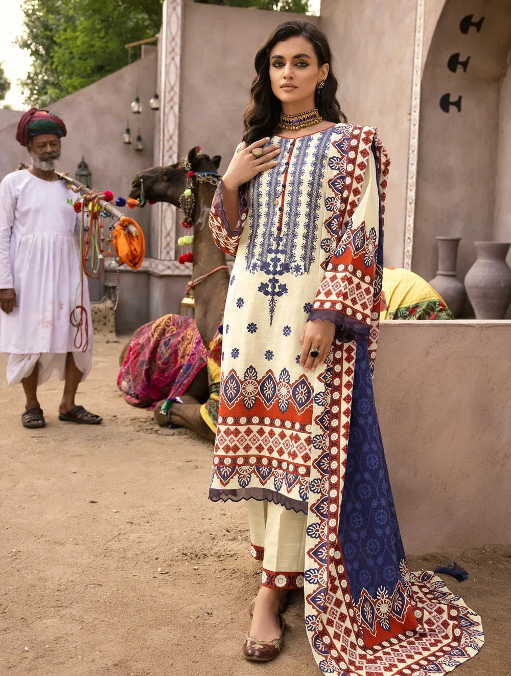 3 Piece Unstitched Khaddar Suit KKS-1519 KHAS STORES
