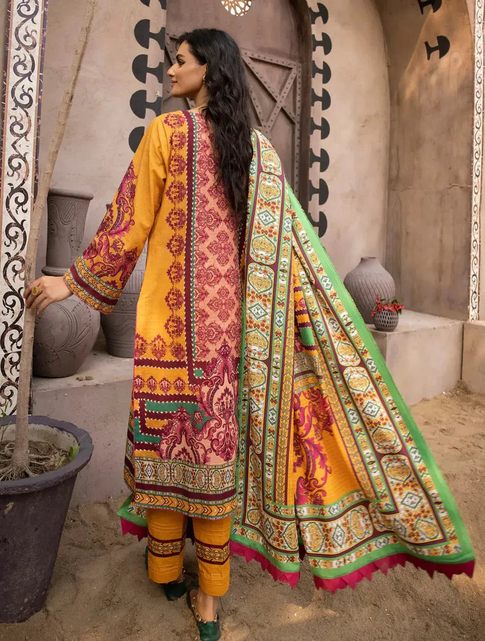 3 Piece Unstitched Khaddar Suit KKS-1521 KHAS STORES