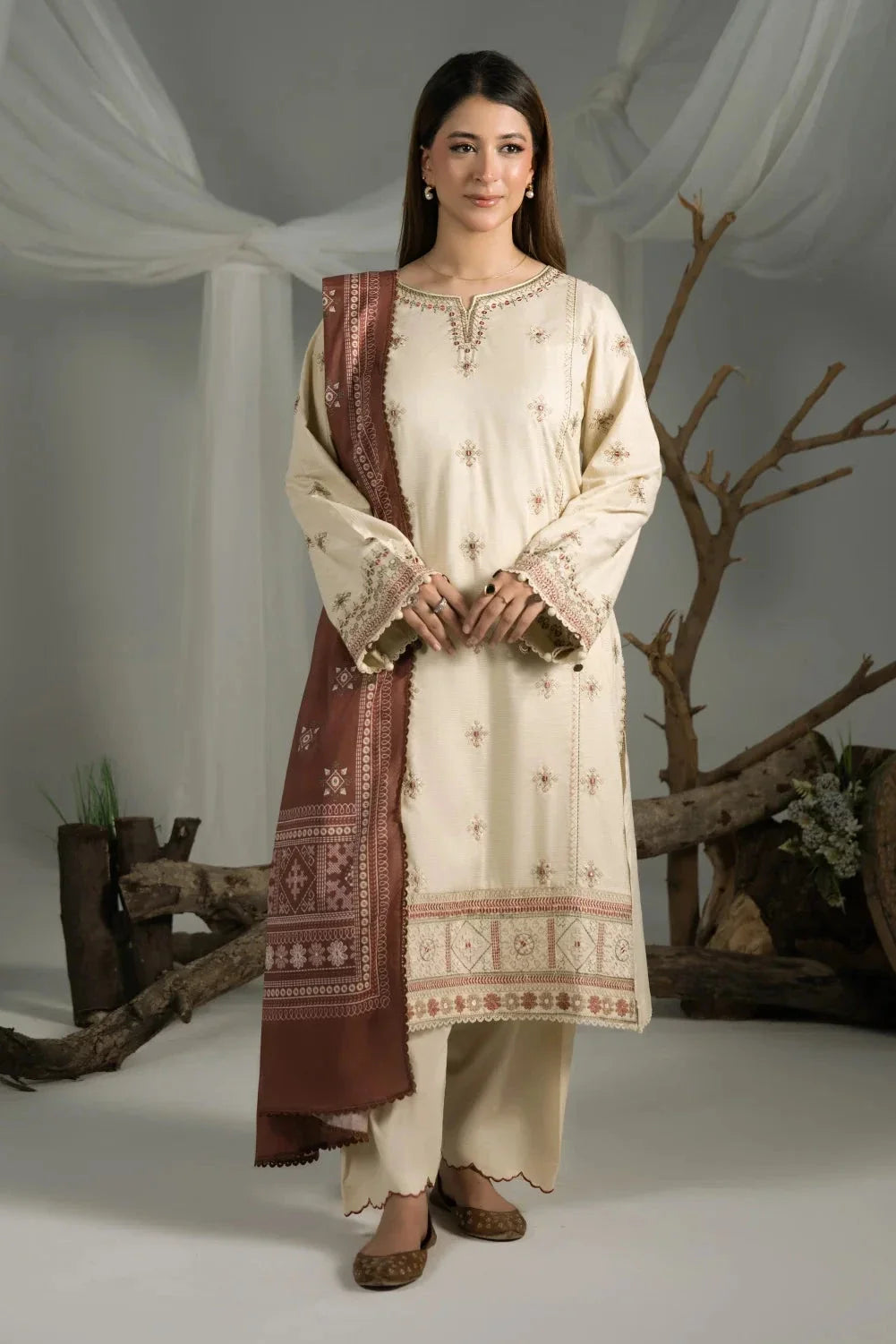 3PC Embroidered Cambric Suit | KCCE-4218 Printed KHAS STORES