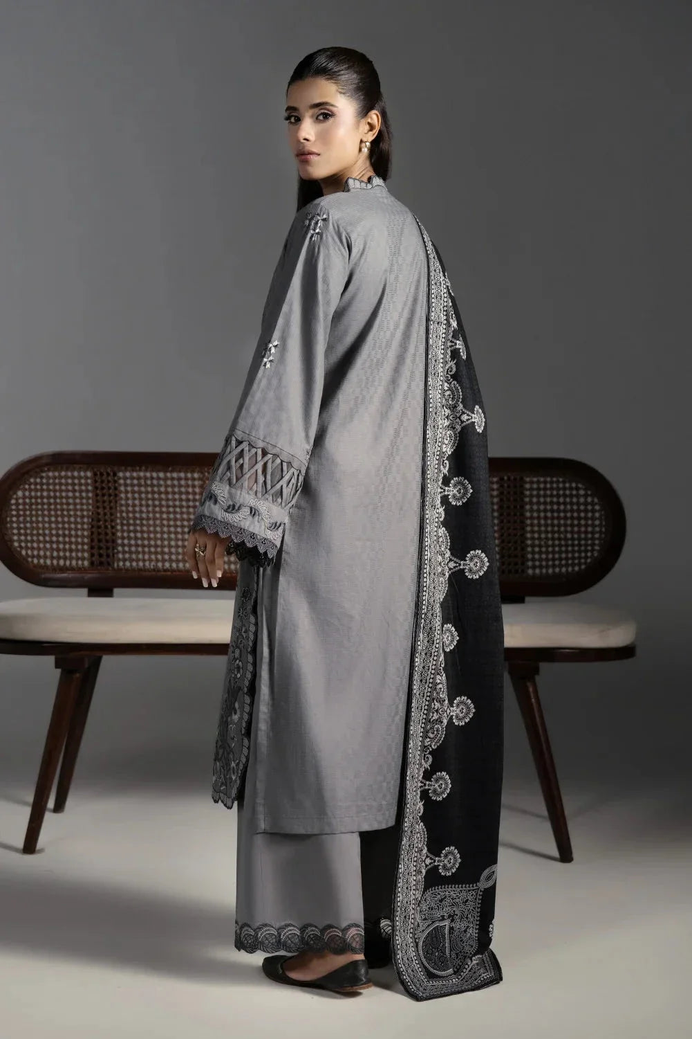 3PC Embroidered Cambric Suit | KCCE-4220 Embroidered KHAS STORES