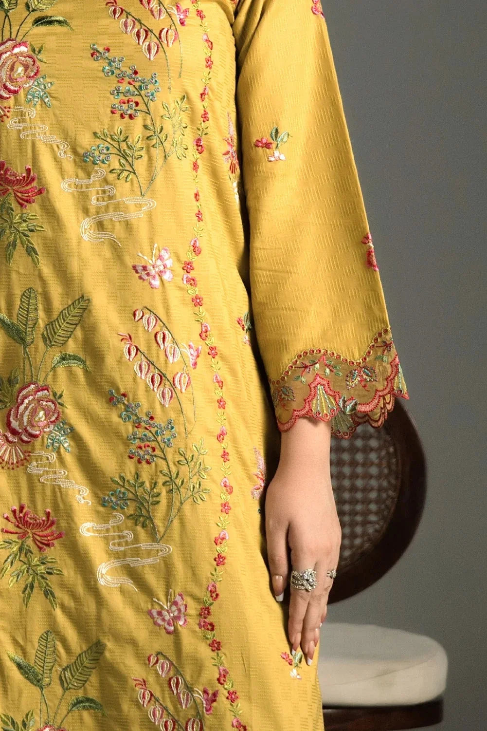 3PC Embroidered Cambric Suit | KCCE-4221 Embroidered KHAS STORES