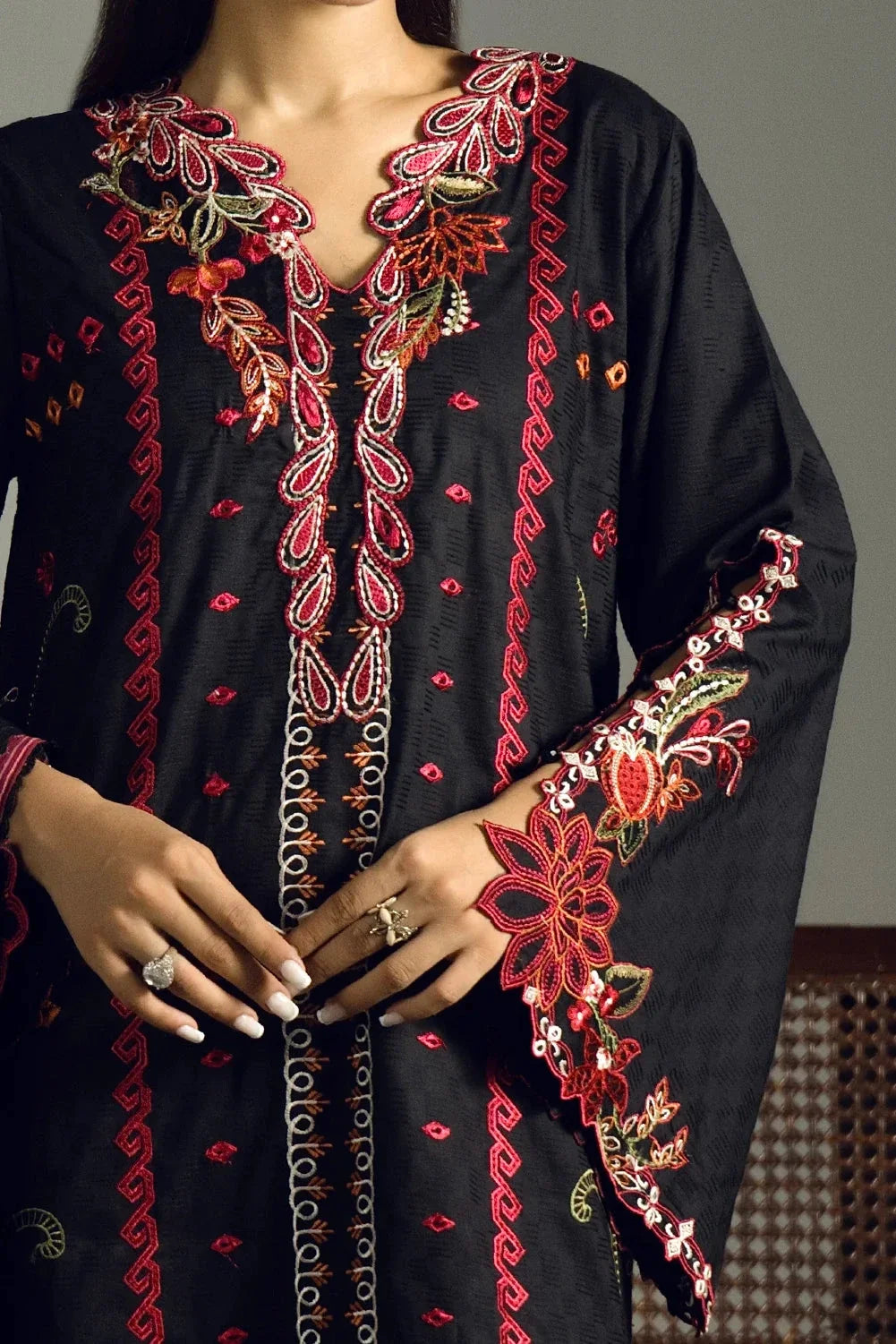 3PC Embroidered Cambric Suit | KCCE-4223 Embroidered KHAS STORES