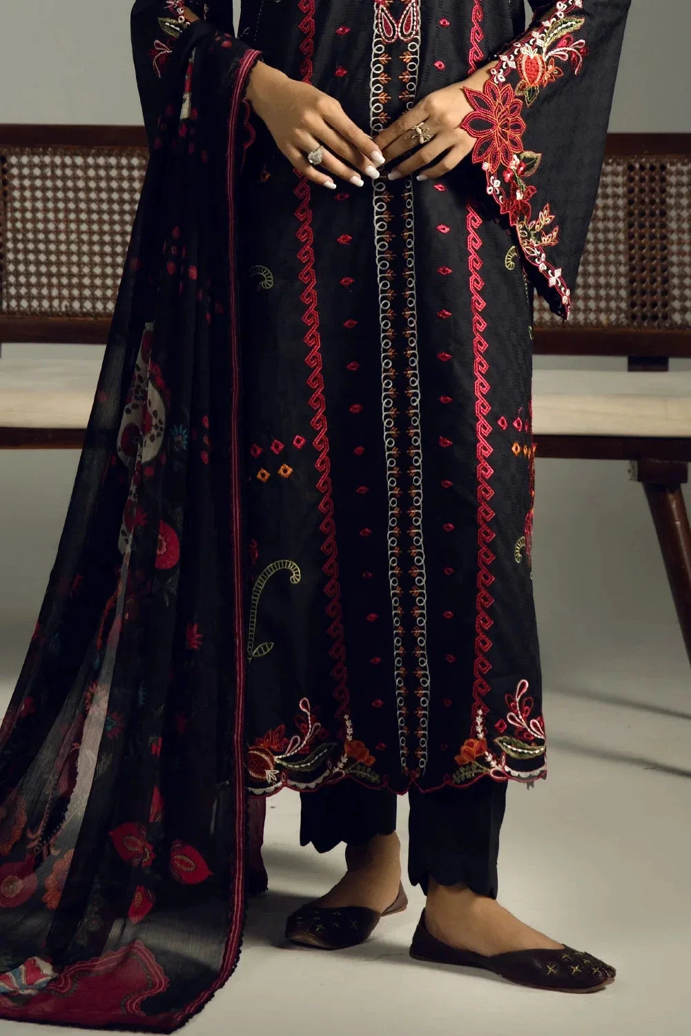 3PC Embroidered Cambric Suit | KCCE-4223 Embroidered KHAS STORES