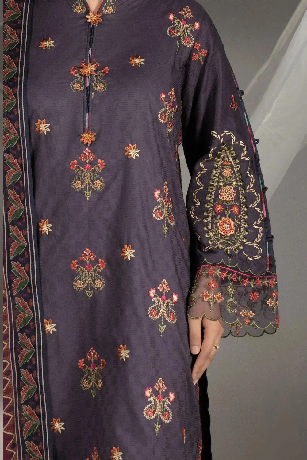 3PC Embroidered Cambric Suit | KCCE-4225 Embroidered KHAS STORES