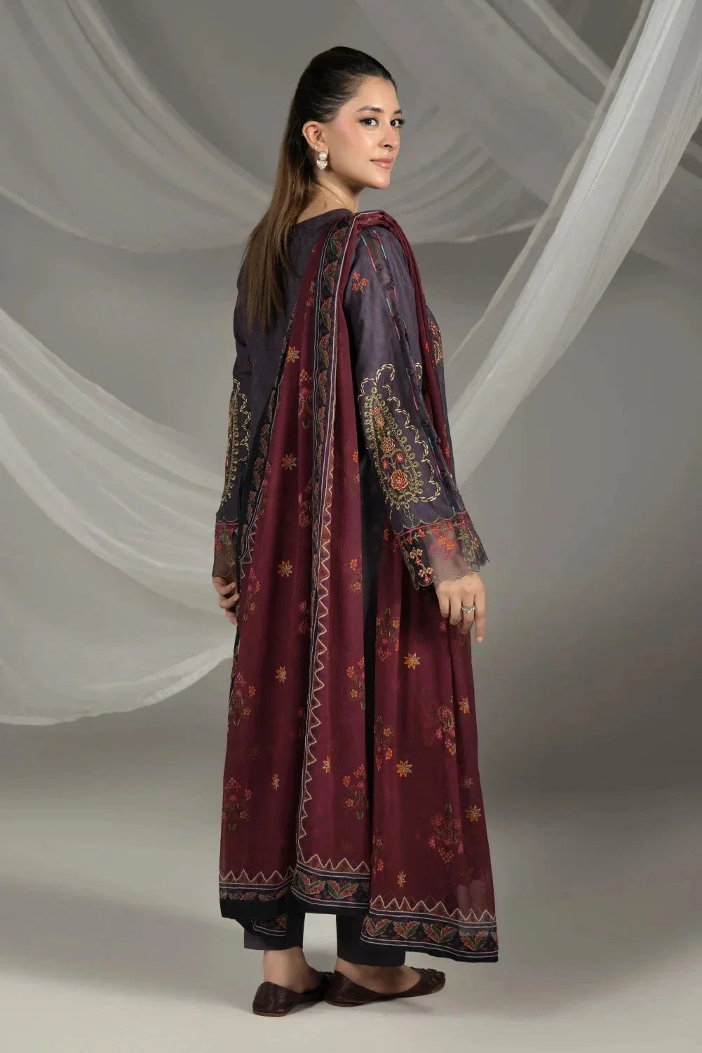 3PC Embroidered Cambric Suit | KCCE-4225 Embroidered KHAS STORES