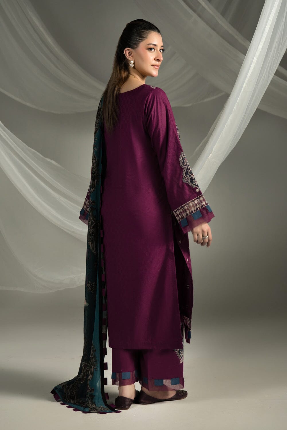 3PC Embroidered Cambric Suit | KCCE-4227 Embroidered KHAS STORES