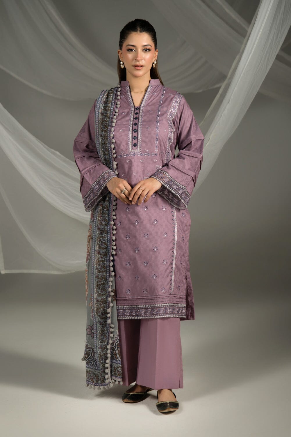 3PC Embroidered Cambric Suit | KCCE-4231 Embroidered KHAS STORES
