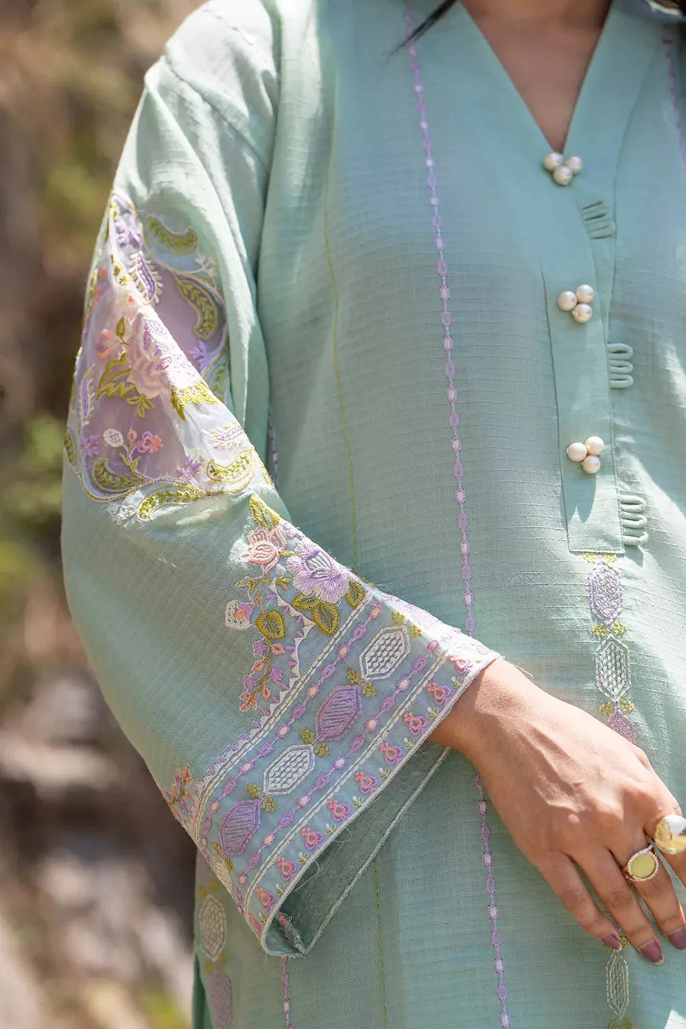 3PC Embroidered Unstitched Cambric Suit KSDE-2821 Embroidered KHAS STORES