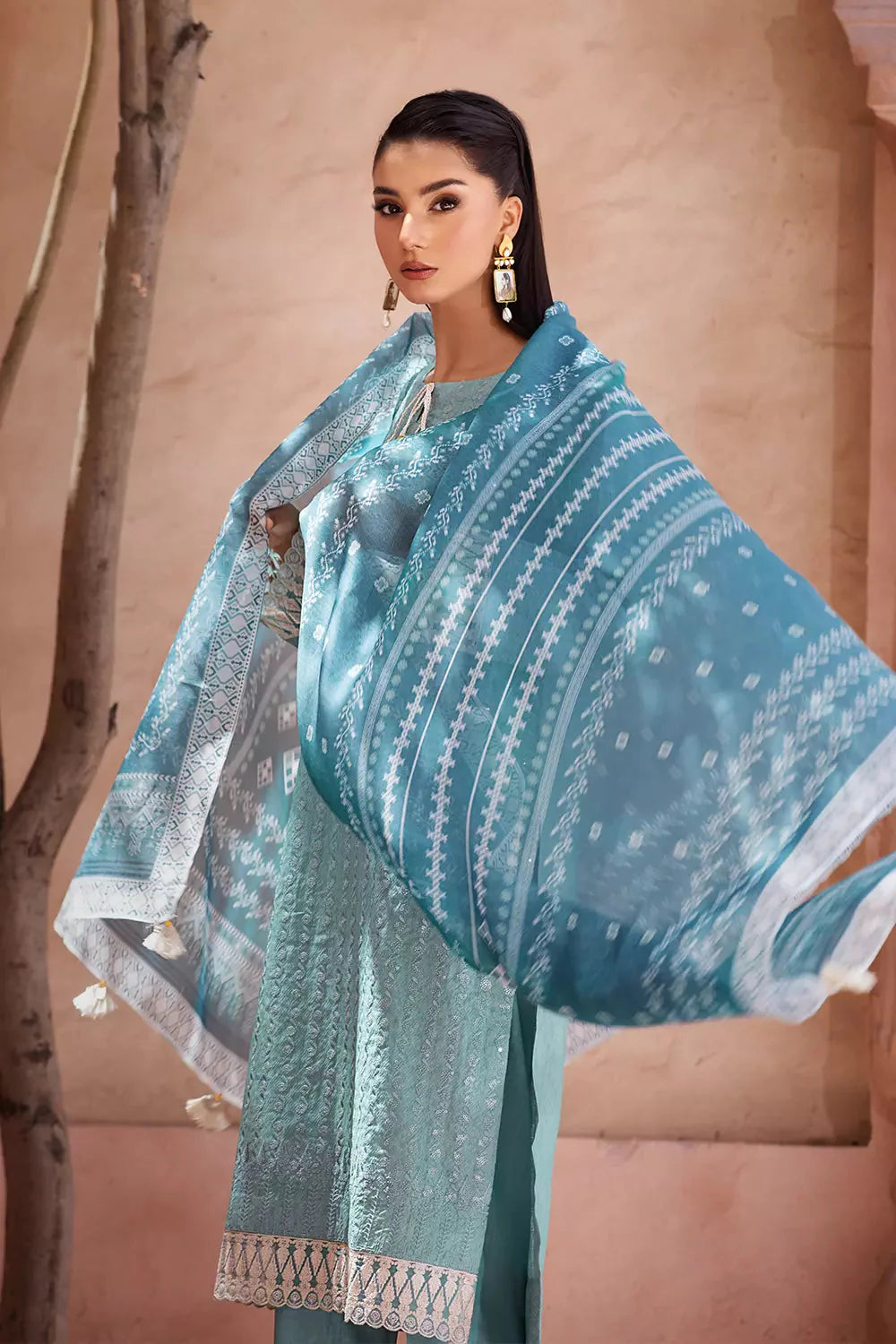 3PC Embroidered Unstitched Jacquard Suit KCNE-2620 Embroidered KHAS STORES