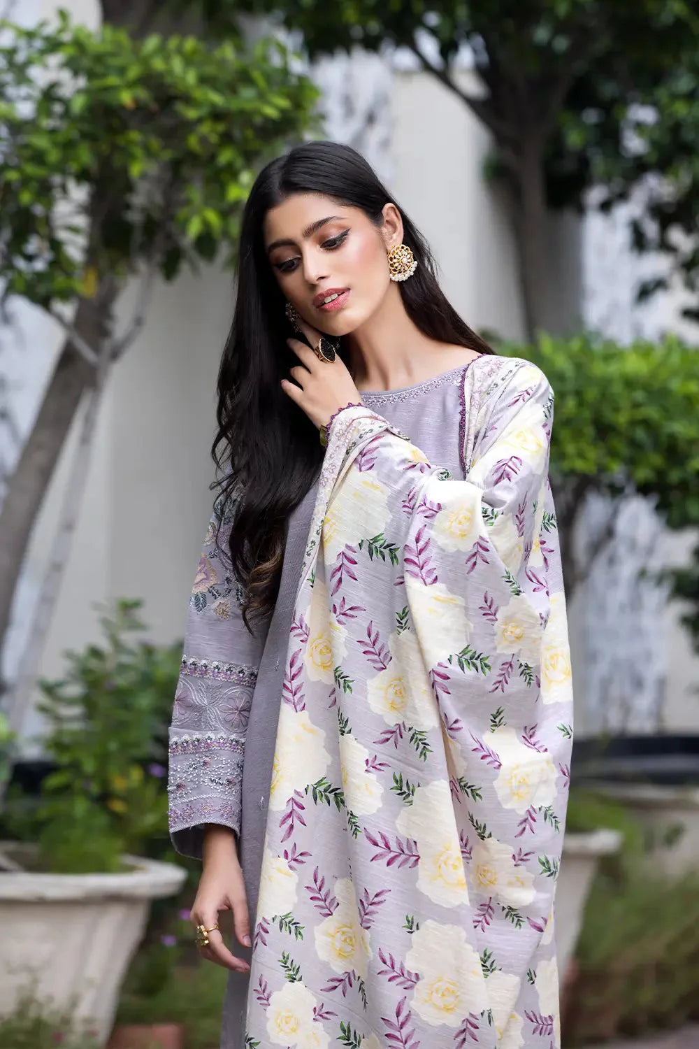 3PC Embroidered Unstitched Khaddar Suit KKE-2924 Embroidered KHAS STORES