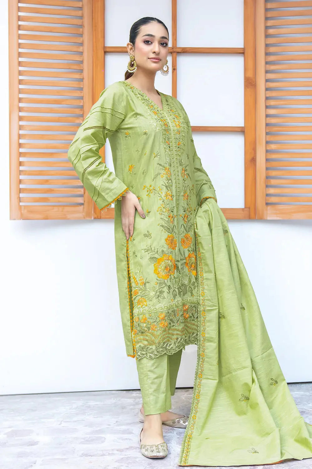 3PC Embroidered Unstitched Khaddar Suit KKE-2953 Embroidered KHAS STORES
