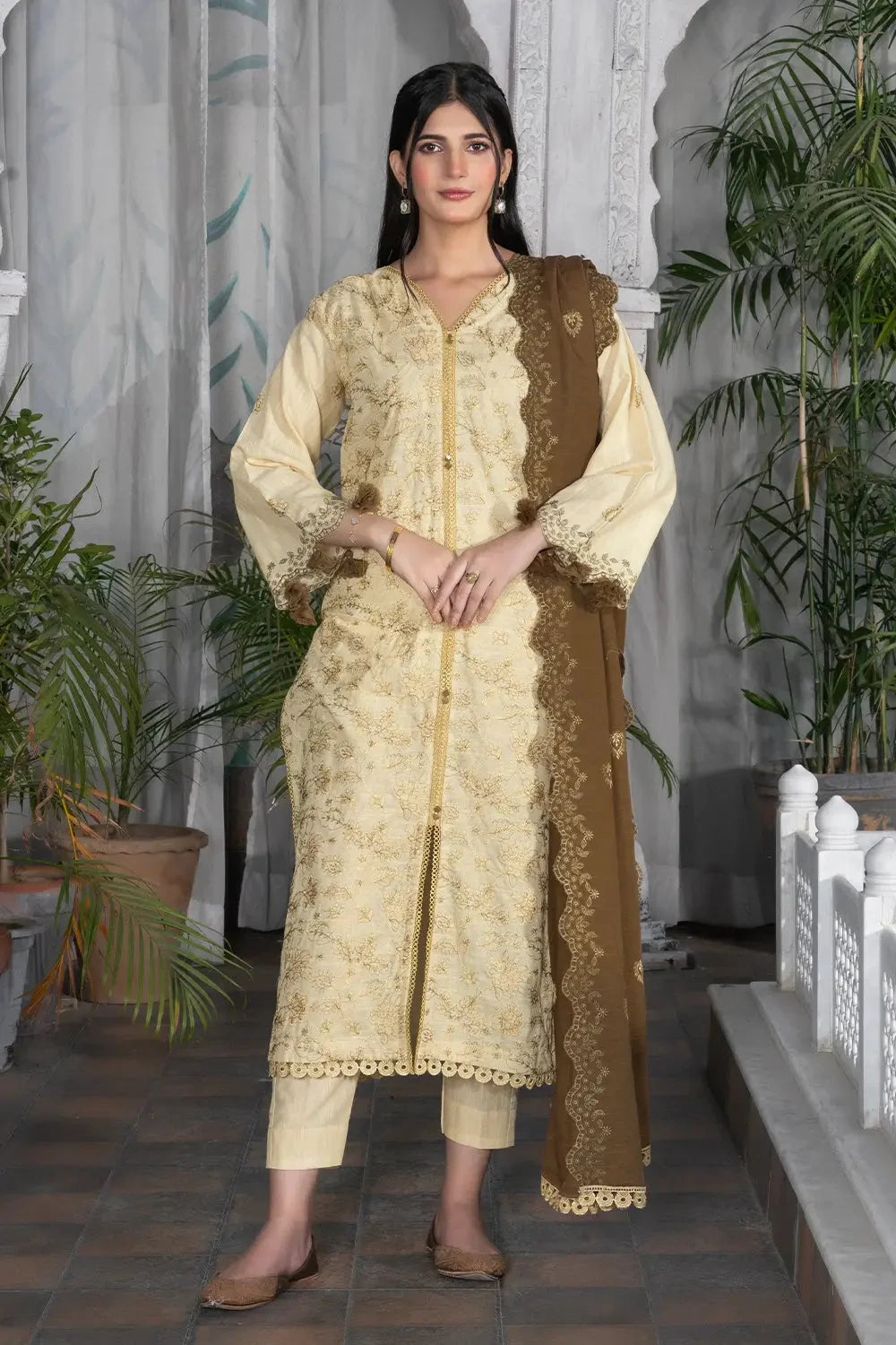 3PC Embroidered Unstitched Khaddar Suit KKE-2955 Embroidered KHAS STORES