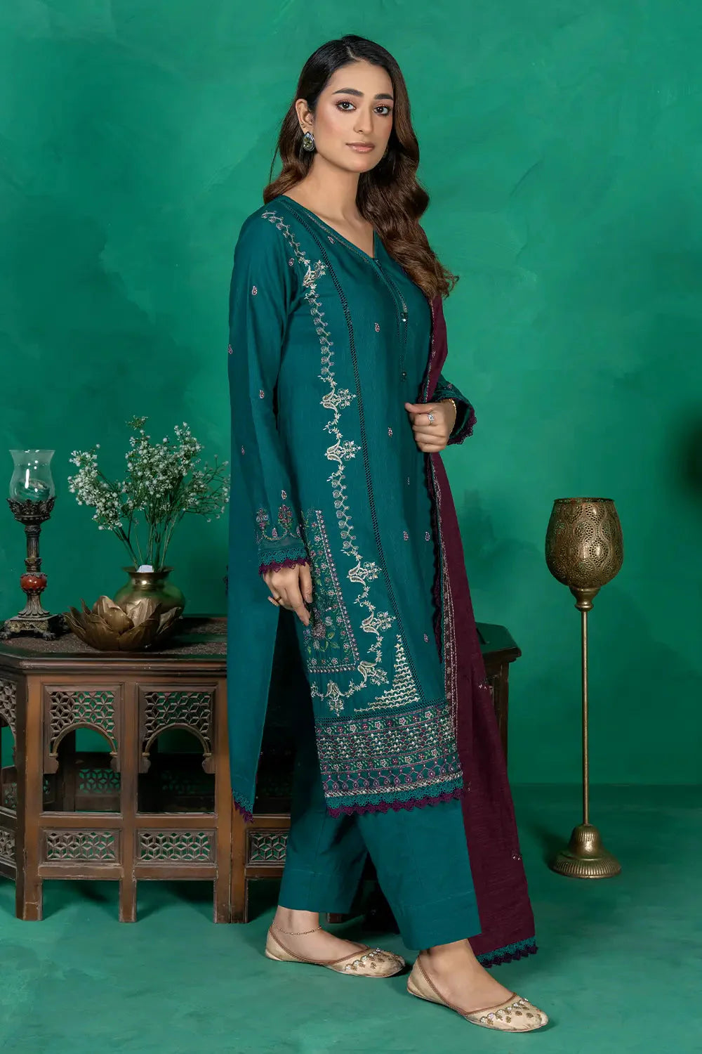 3PC Embroidered Unstitched Khaddar Suit KKE-2957 Embroidered KHAS STORES
