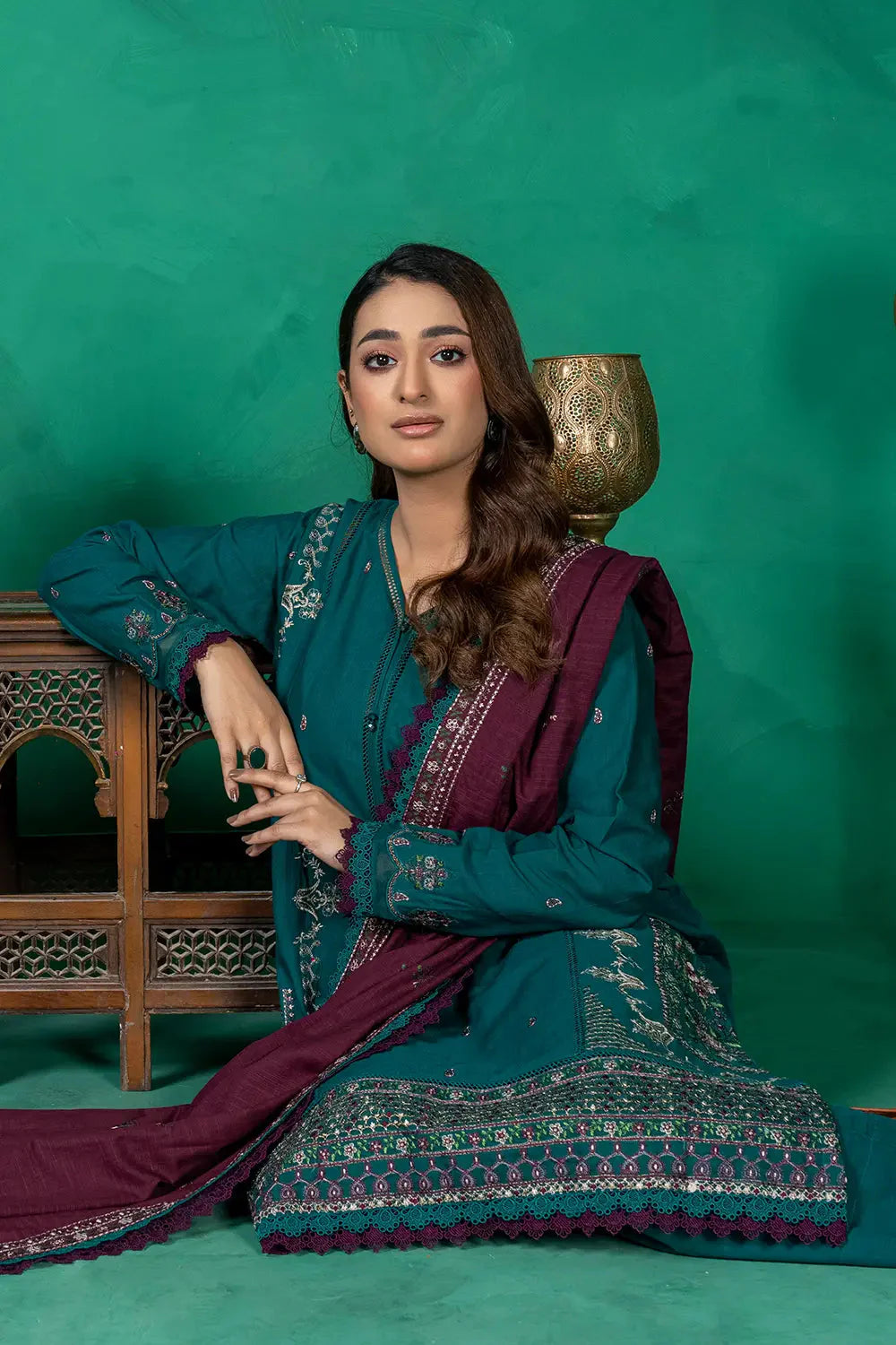 3PC Embroidered Unstitched Khaddar Suit KKE-2957 Embroidered KHAS STORES