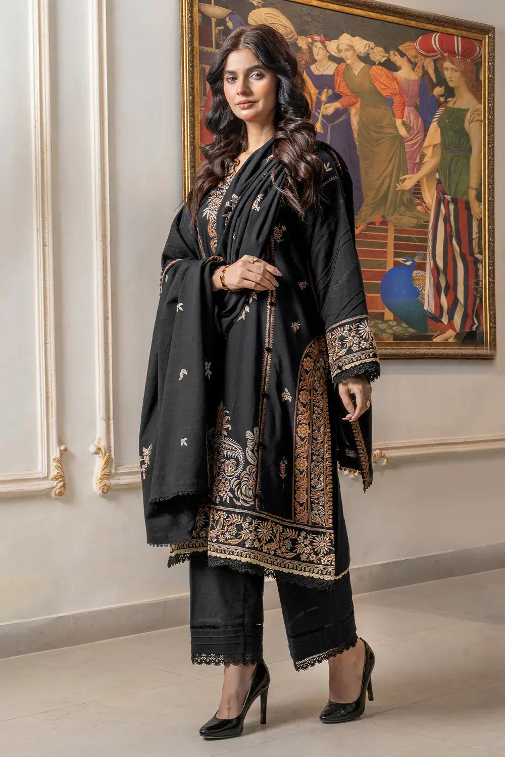 3PC Embroidered Unstitched Khaddar Suit KKE-2960 Embroidered KHAS STORES