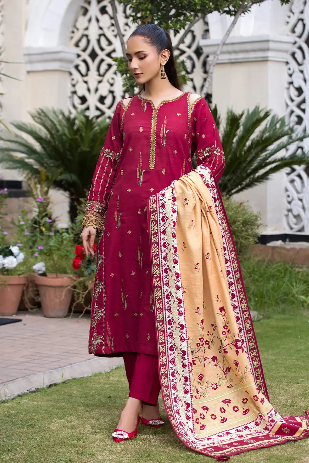 3PC Embroidered Unstitched Khaddar Suit KKE-2974 Embroidered KHAS STORES