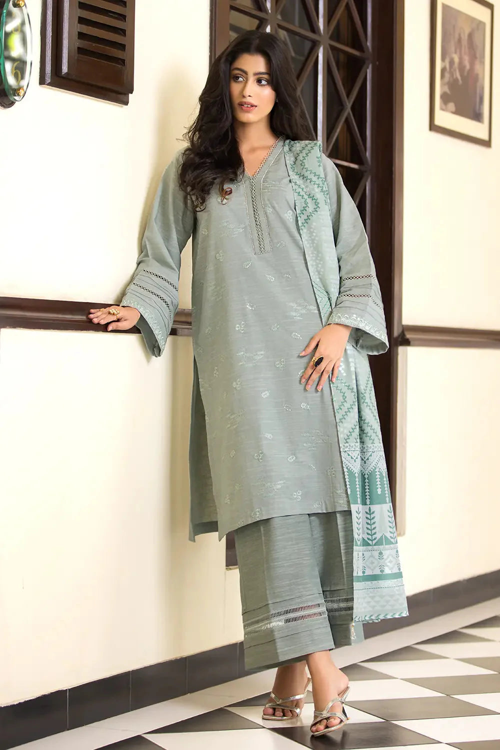3PC Embroidered Unstitched Khaddar Suit KKE-2976 Embroidered KHAS STORES