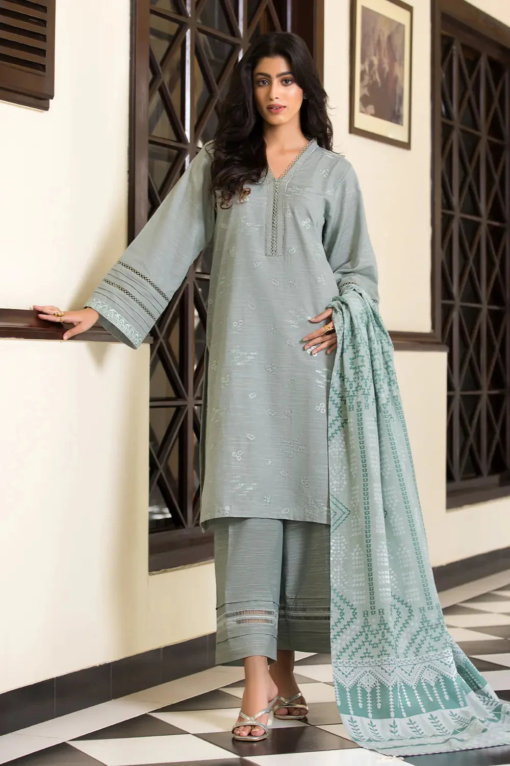 3PC Embroidered Unstitched Khaddar Suit KKE-2976 Embroidered KHAS STORES