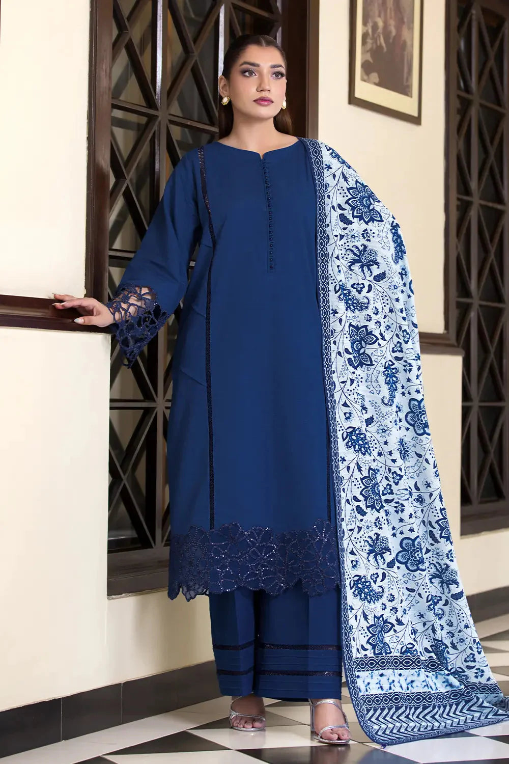 3PC Embroidered Unstitched Khaddar Suit KKE-2977 Embroidered KHAS STORES